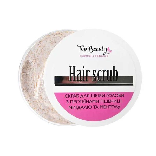 Скраб пілінг для голови з протеїнами пшениці, мигдалю та ментолу Top Beauty Hair Scrab 250 мл 2535724667 фото